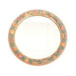 VINTAGE 20TH CENTURY CIRCULAR FRUIT FRAMED MIRROR