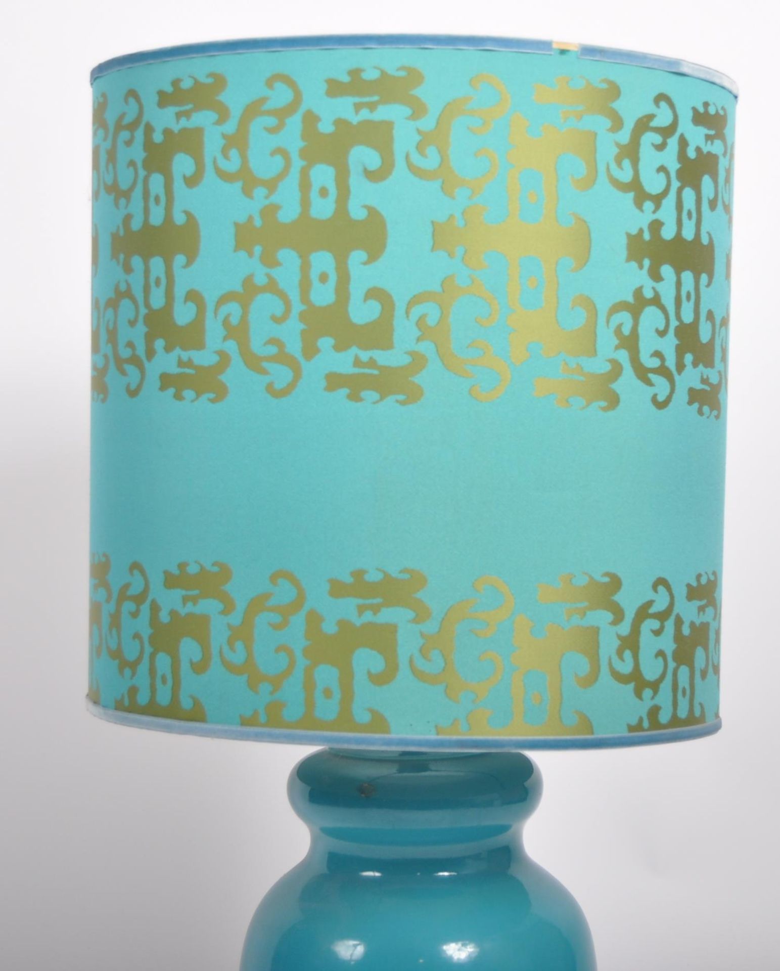 LARGE 20TH CENTURY BLUE GLAZED CERAMIC LAMP - Bild 2 aus 6