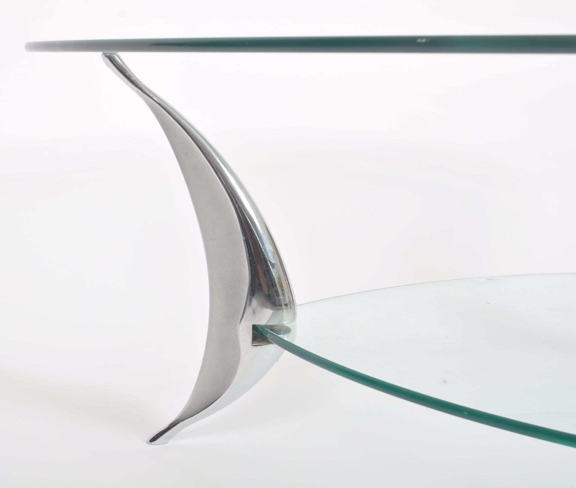 20TH CENTURY DESIGNER TWO TIER GLASS COFFEE TABLE - Bild 2 aus 4