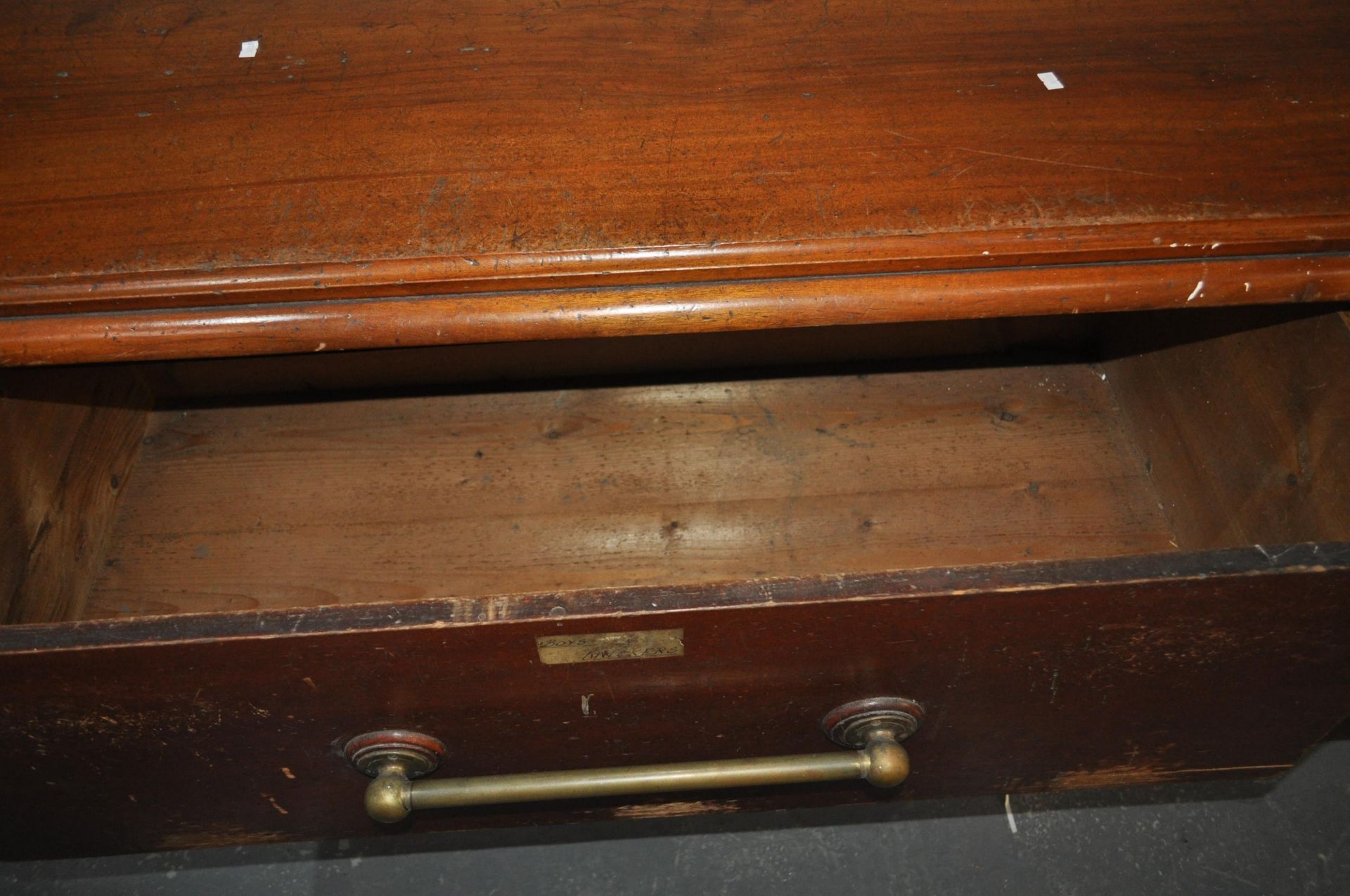 19TH CENTURY MAHOGANY HABERDASHERY SHOP COUNTER - CHEST - Image 5 of 7