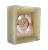 SWIZA CLOCKS - RETRO GREEN ONYX MANTEL CLOCK