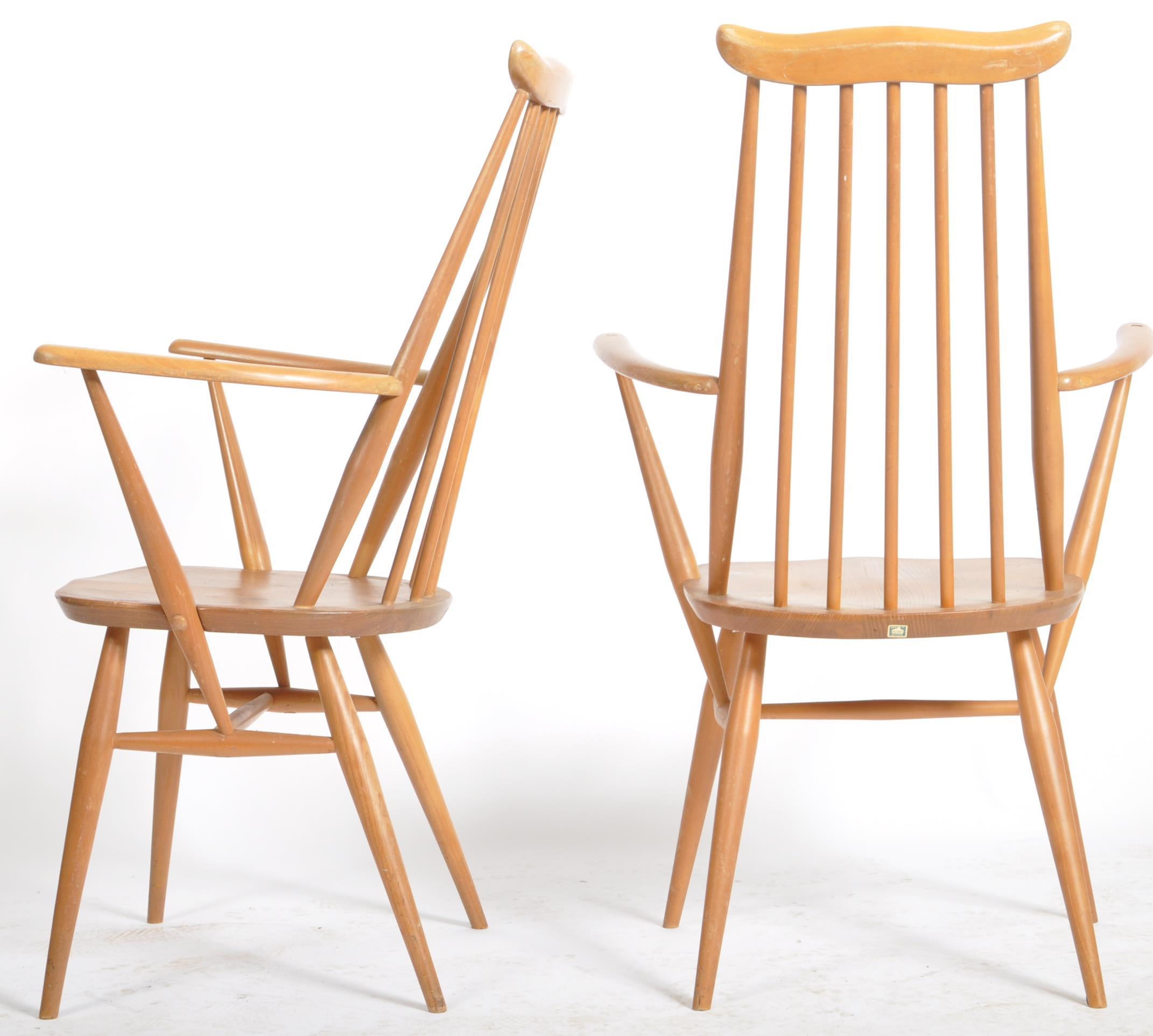 ERCOL - GOLDSMITH MODEL 369 - SET OF SIX DINING CHAIRS - Image 5 of 6