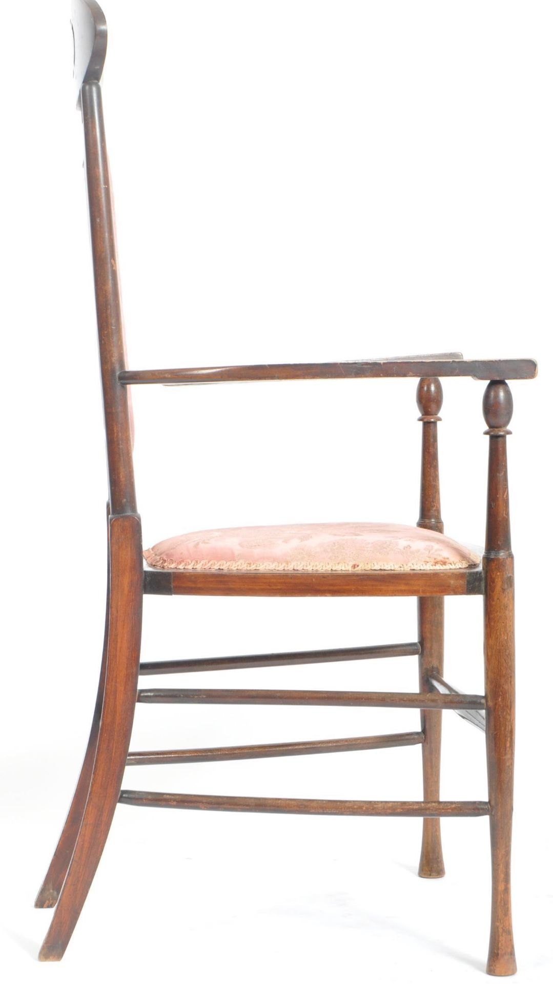 LATE 19TH CENTURY ART NOUVEAU LIBERTY'S MANNER CHAIR - Image 3 of 7