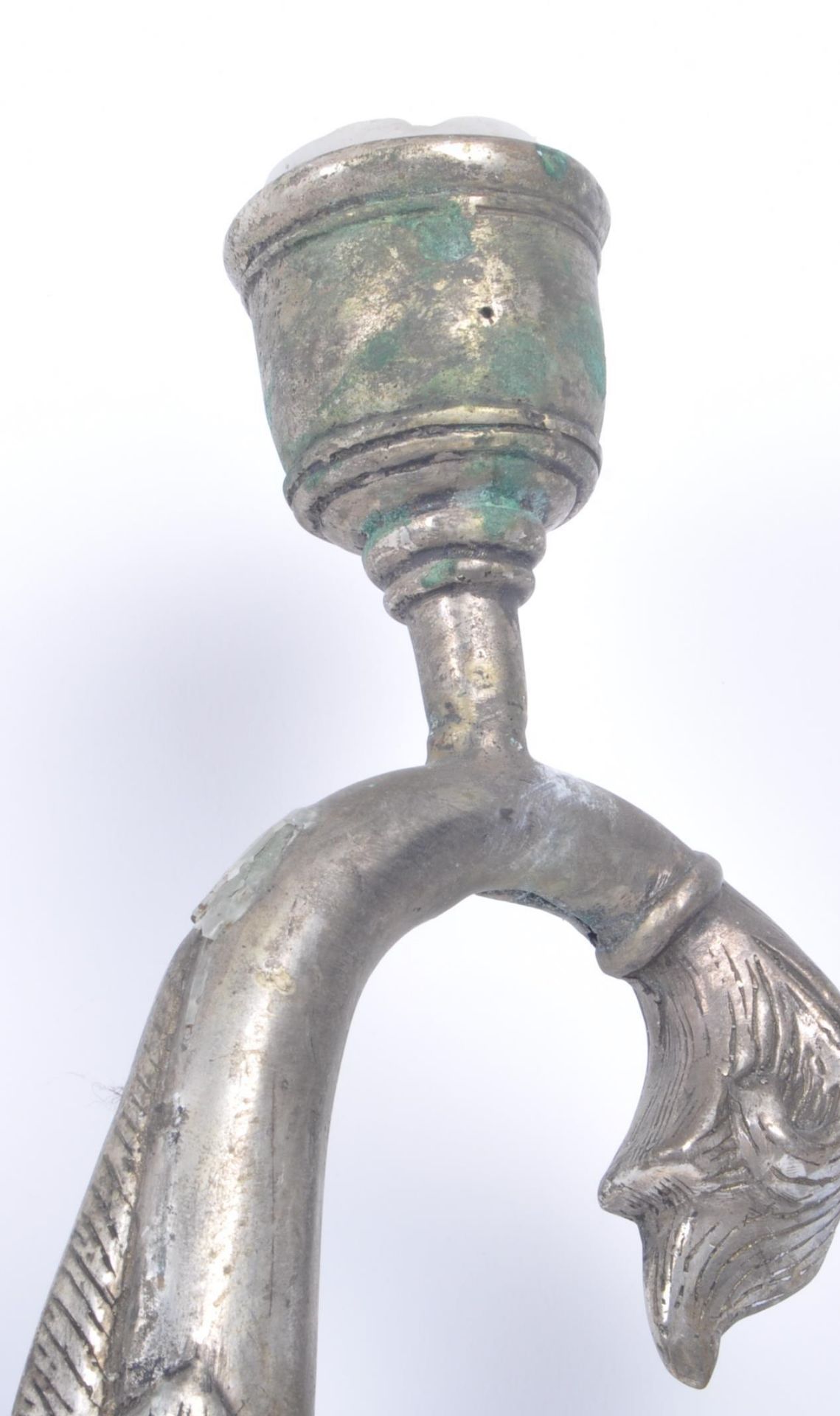 EARLY 20TH CENTURY ASIAN SILVERPLATED CANDLESTICK - Image 5 of 9