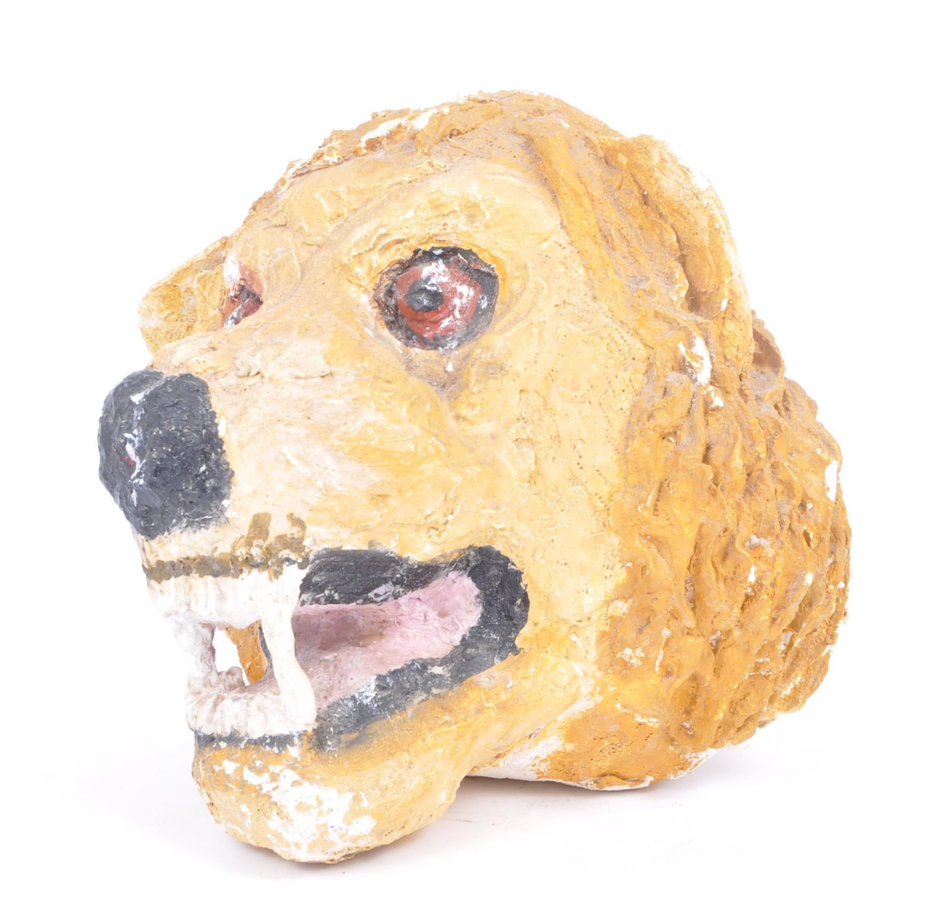 VINTAGE 20TH CENTURY PAPIER MACHE LION HEAD SCULPTURE - Bild 3 aus 10