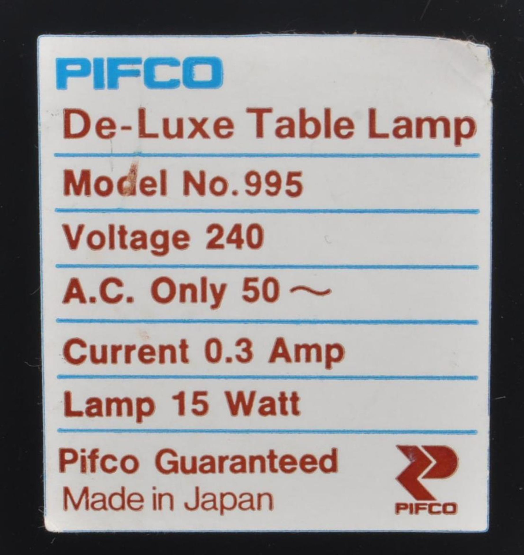 PIFCO TABLE GOOSENECK LAMP - Image 5 of 5