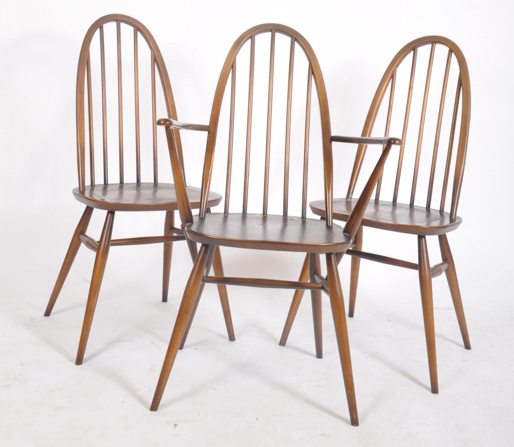 ERCOL - MID CENTURY DINING TABLE AND SIX DINING CHAIRS - Image 7 of 13