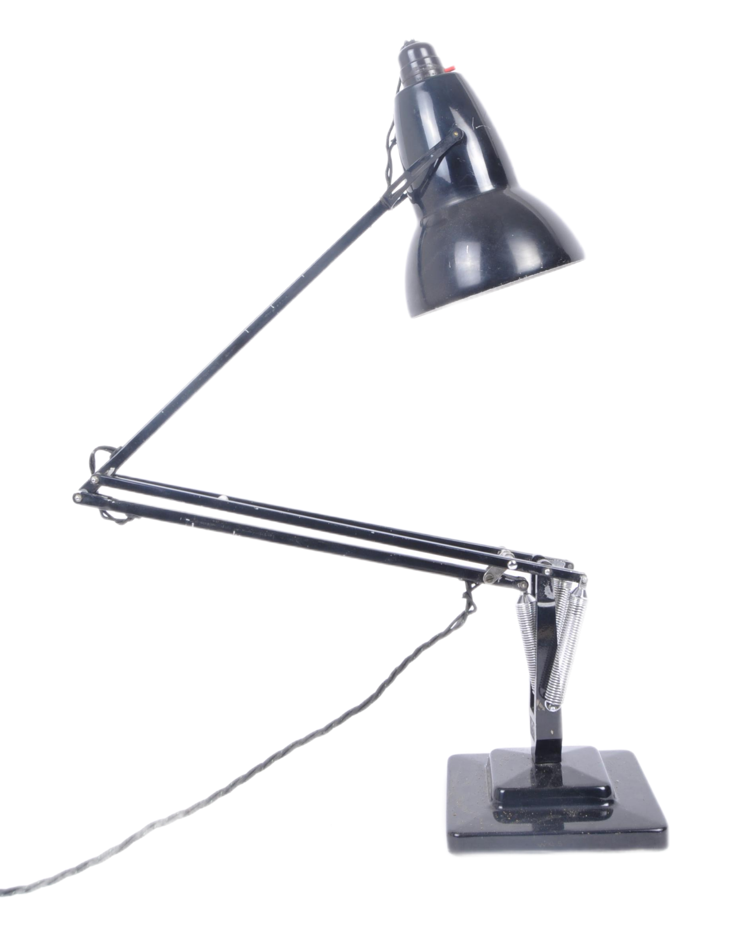 HERBERT TERRY - MIDCENTURY BLACK ANGLEPOISE DESK LAMP
