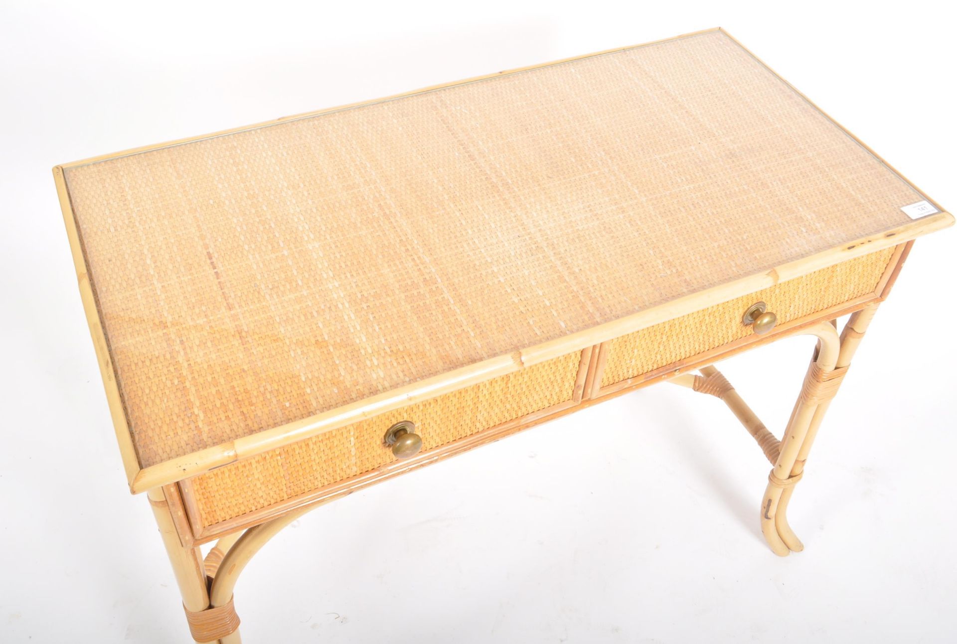 RETRO 20TH CENTURY BAMBOO AND RATTAN DRESSING TABLE - Image 2 of 8