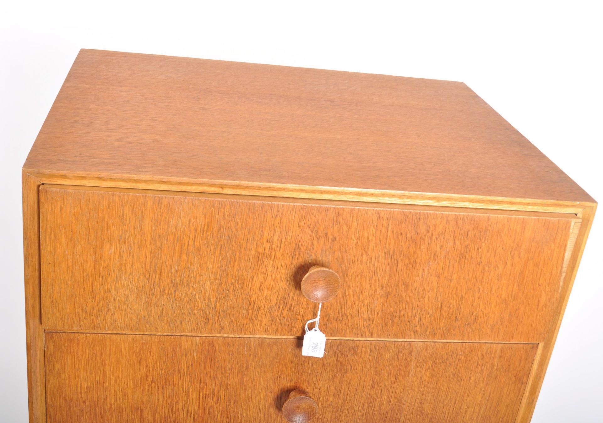 MEREDEW - MID CENTURY OAK PEDESTAL CHEST OF DRAWERS - Image 2 of 7