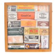 CASED EARLY 20th CENTURY TOBACCO PACKAGING DISPLAY