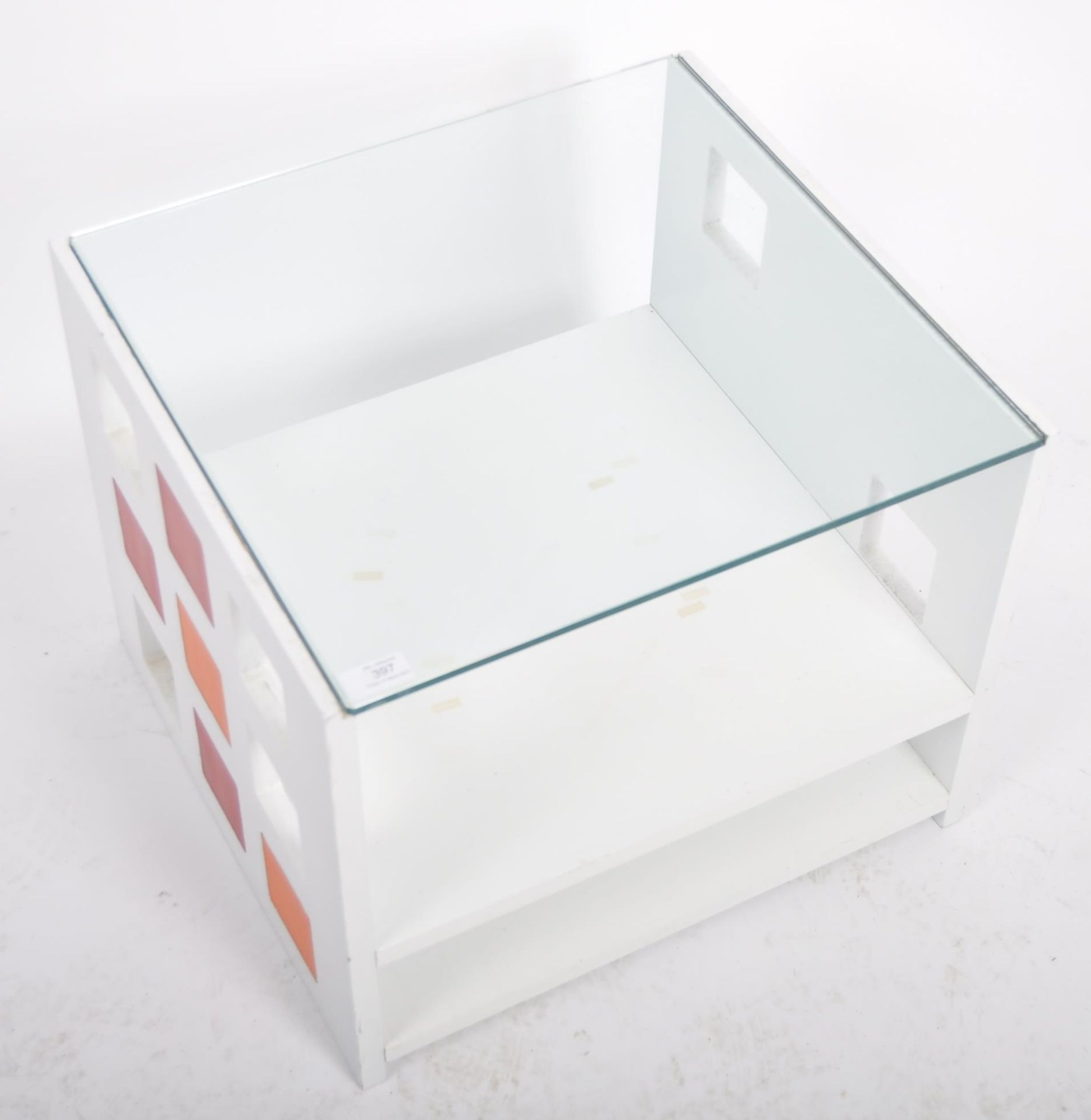 LATE 20TH CENTURY GLASS TOPPED SIDE OCCASIONAL TABLE - Bild 3 aus 6