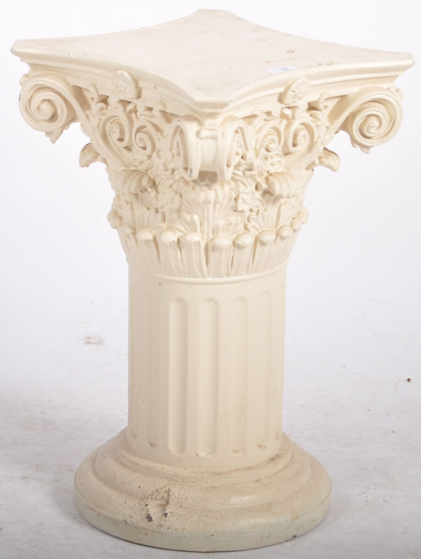 ROMAN STYLE PLASTER CORINTHIAN COLUMN BUST STAND - Bild 2 aus 4