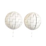 DABID WAHL FOR IKEA - PS2014 - PAIR OF DEATH STAR CEILING LIGHTS