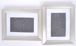 ERIC GILL - A PAIR OF FRAMED GLAZED BOOKPLATE PRINTS