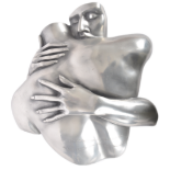 COMPULSION GALLERY - A PEWTER EMBRACED COUPLE