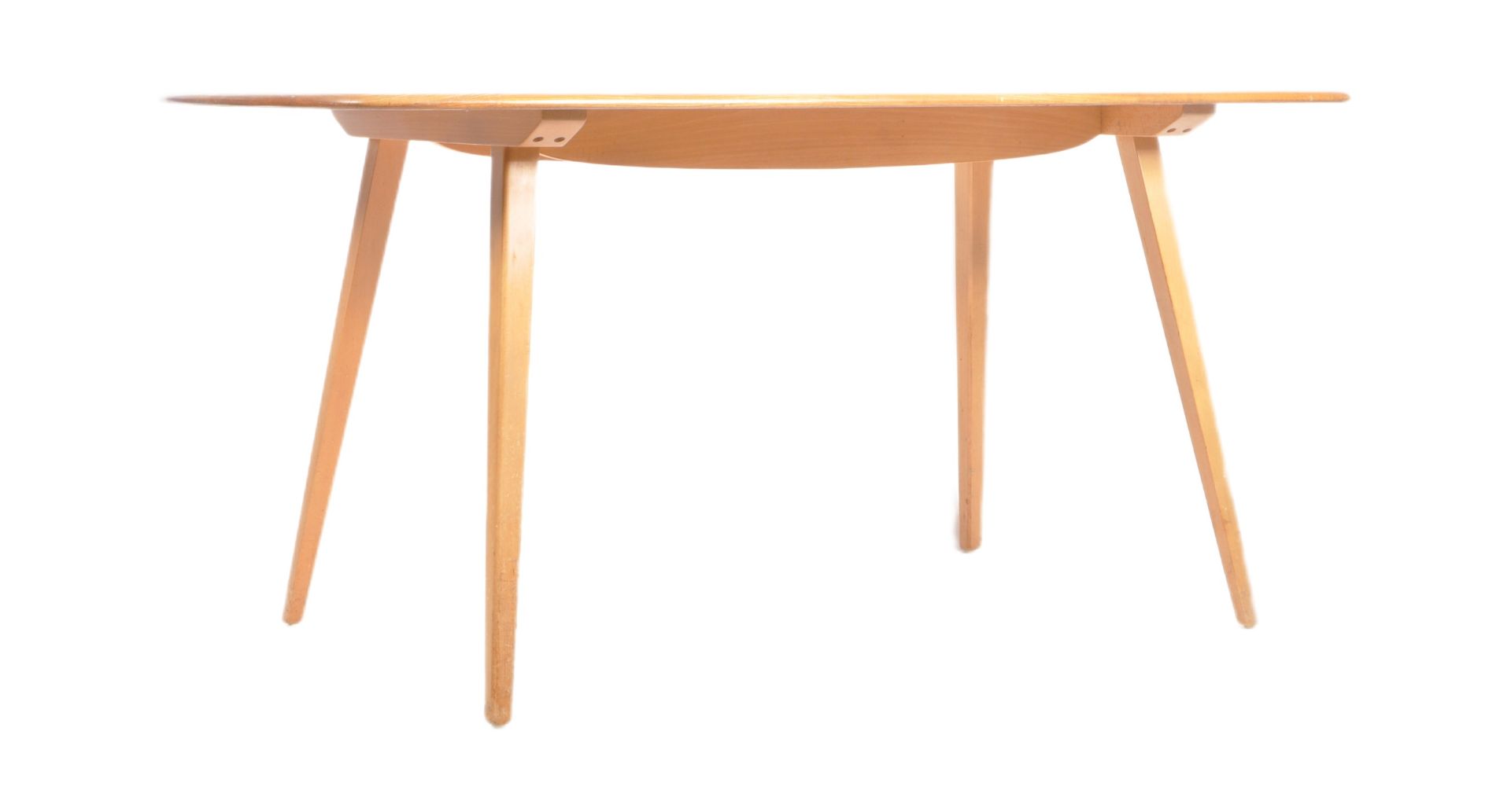 ERCOL - RETRO MID CENTURY BEECH AND ELM DINING TABLE