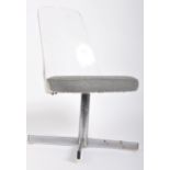 20TH CENTURY MODERNIST LUCITE BACKED OFFICE DESK CHAIR