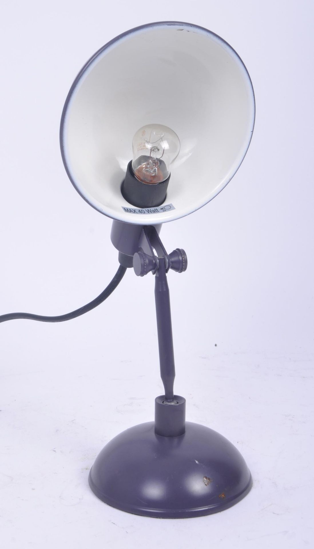 HABITAT - VINTAGE SMALL PURPLE BEDSIDE LAMP - Image 3 of 6