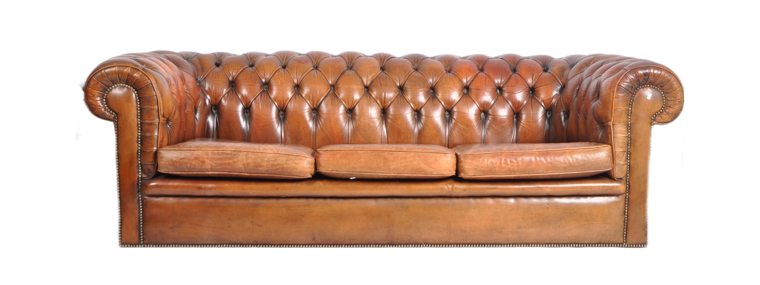 20TH CENTURY CHESTERFIELD THREE SEATER SOFA SETTEE