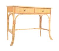 RETRO 20TH CENTURY BAMBOO AND RATTAN DRESSING TABLE