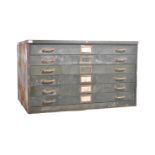 LARGE MID CENTURY INDUSTRIAL / MILITARY PLAN CHEST