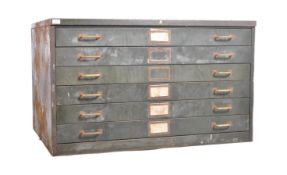 LARGE MID CENTURY INDUSTRIAL / MILITARY PLAN CHEST