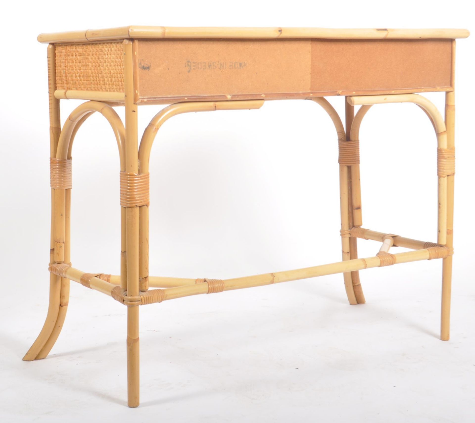 RETRO 20TH CENTURY BAMBOO AND RATTAN DRESSING TABLE - Image 7 of 8