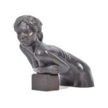 TOM GREENSHIELDS (B.1915) - RESTING NUDE LADY BRONZE