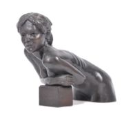 TOM GREENSHIELDS (B.1915) - RESTING NUDE LADY BRONZE