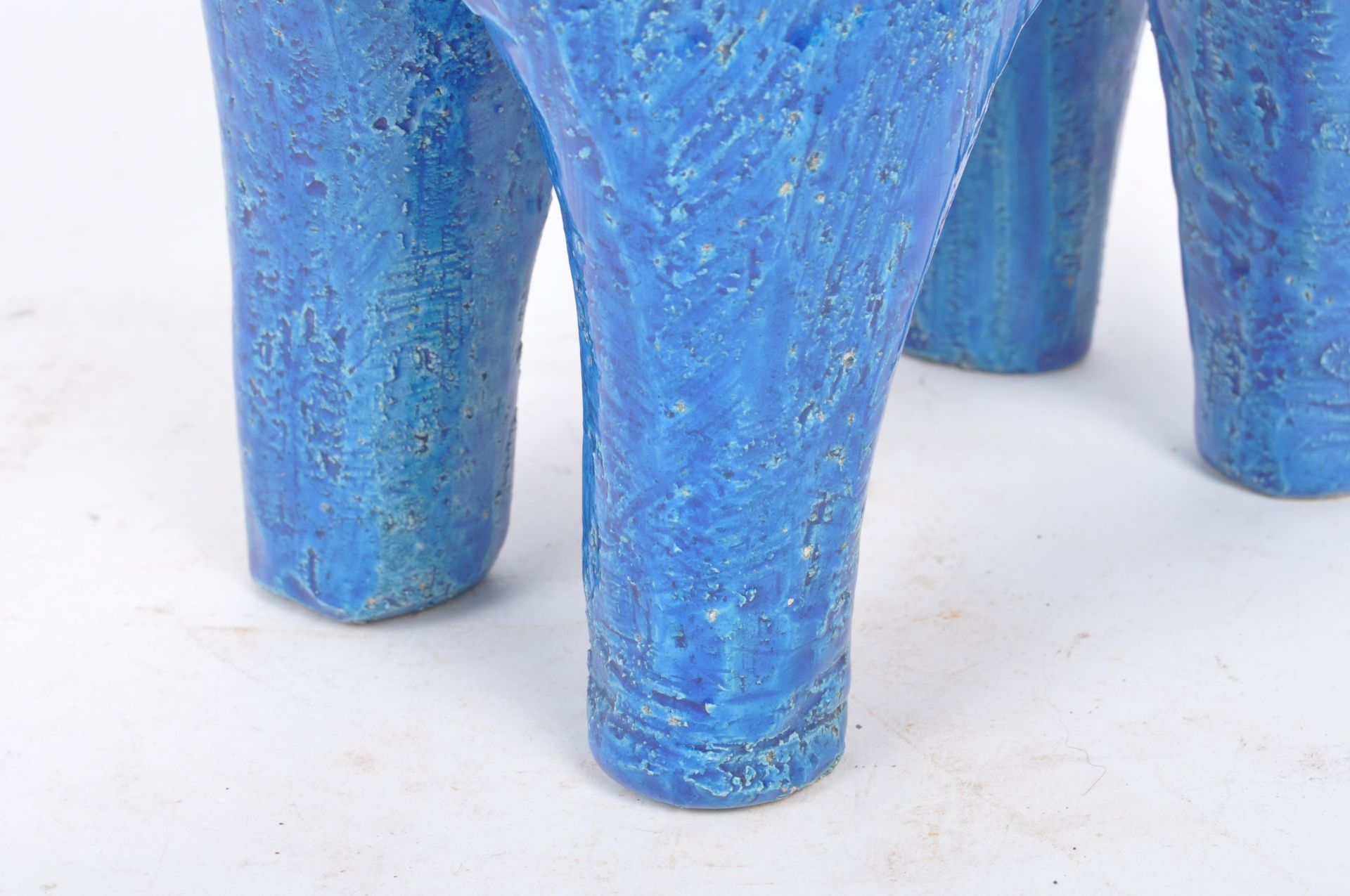 ALDO LONDI - BITOSSI - ITALIAN BLUE GLAZED ART POTTERY HORSE - Image 5 of 9