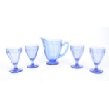 VAL ST LAMBERT BELGIAN GLASS LEMONADE SET