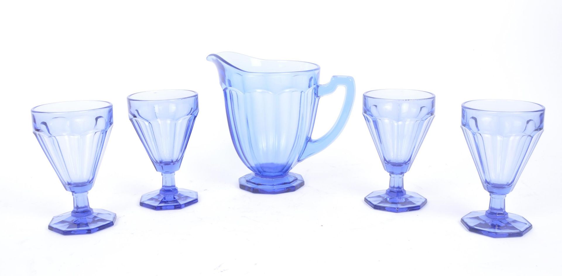 VAL ST LAMBERT BELGIAN GLASS LEMONADE SET