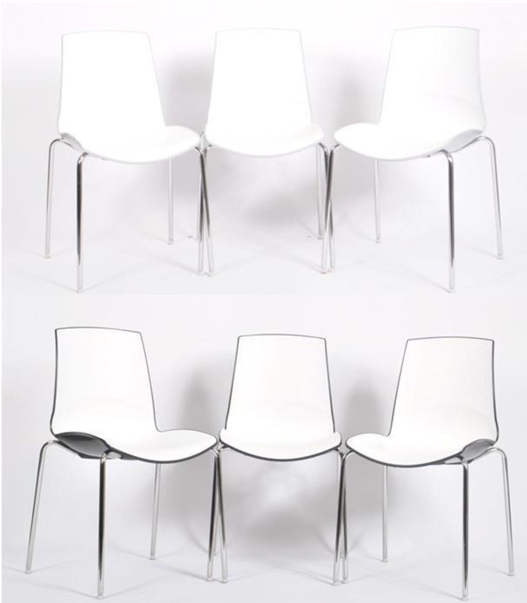 CONNECTION - SET OF SIX CONTEMPORARY DESIGNER DINING CHAIRS