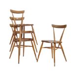 LUCIAN ERCOL FOR ERCOL - DOT - SET OF FOUR STACKING CHAIRS