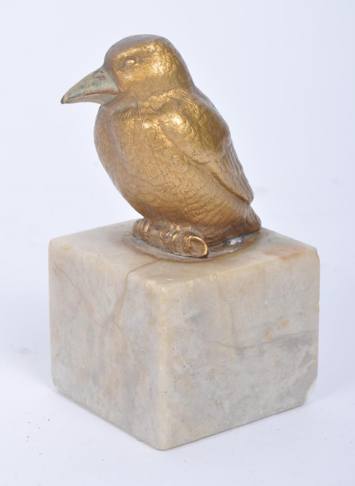 EARLY 20TH CENTURY GILDED BRONZE BIRD - Image 2 of 4