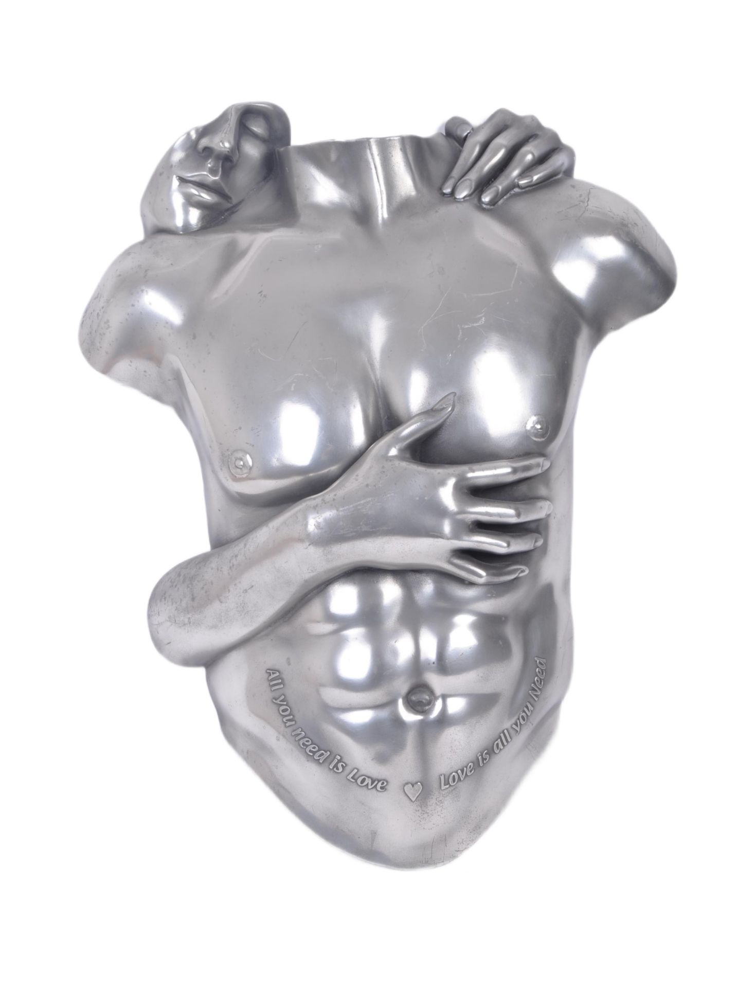 COMPULSION GALLERY - PEWTER TORSO WITH NOTATION