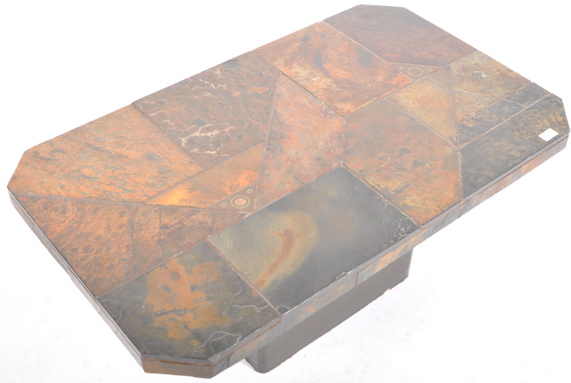 ATTRIBUTED TO PAUL KINGMA - TABLEAUX - SLATE COFFEE TABLE - Image 2 of 4