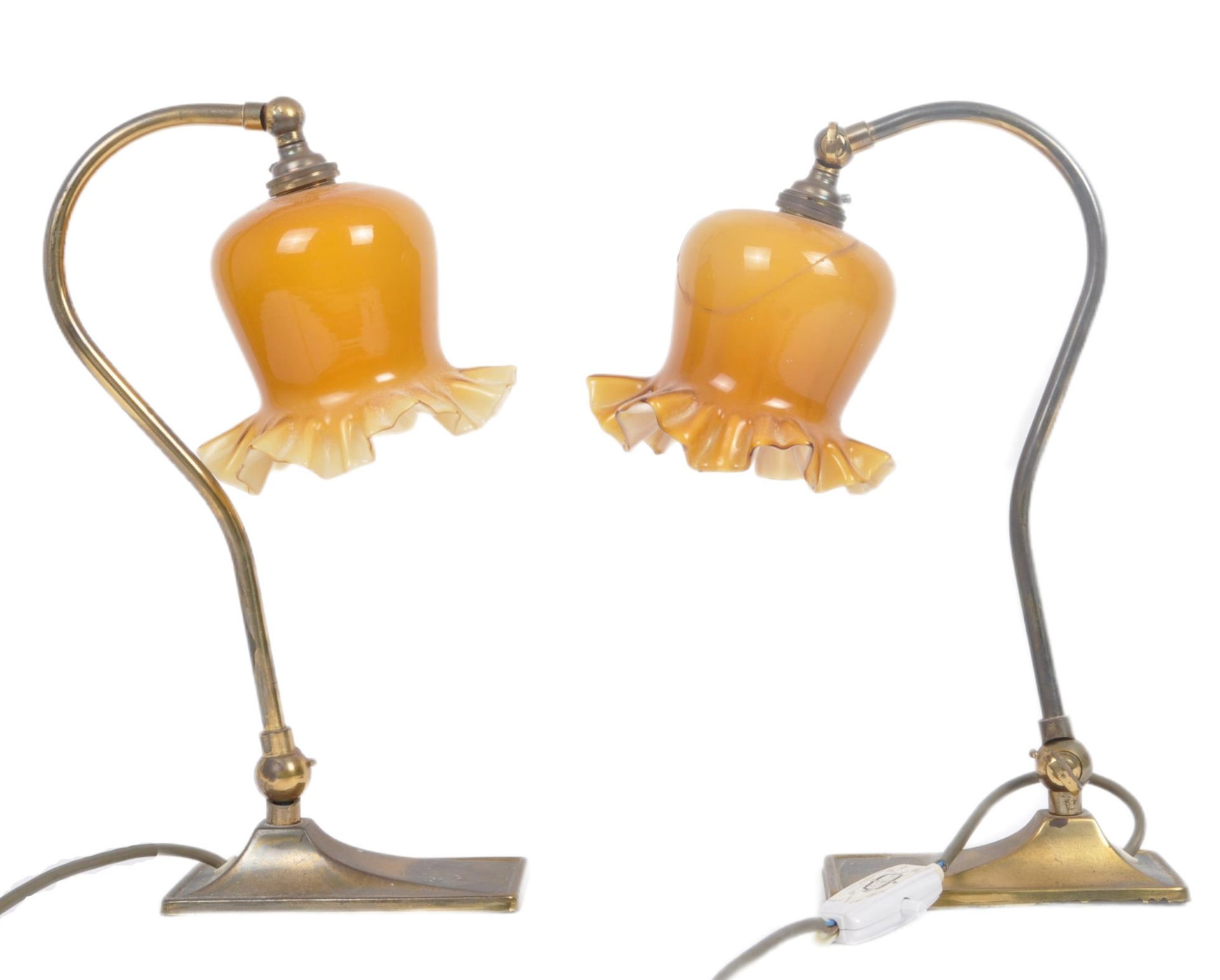 CHRISTOPHER WRAY'S - PAIR OF BRASS TABLE LAMPS