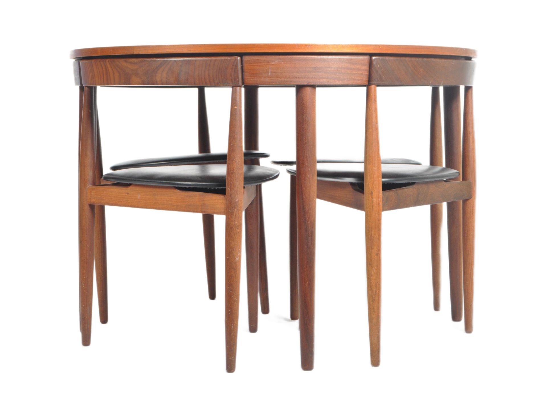 FREM ROJLE - ROUNDETTE 1960s TEAK DINING TABLE AND CHAIRS