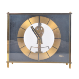 KUNDO - ELECTRONIC - GILT METAL & GLASS MANTEL CLOCK