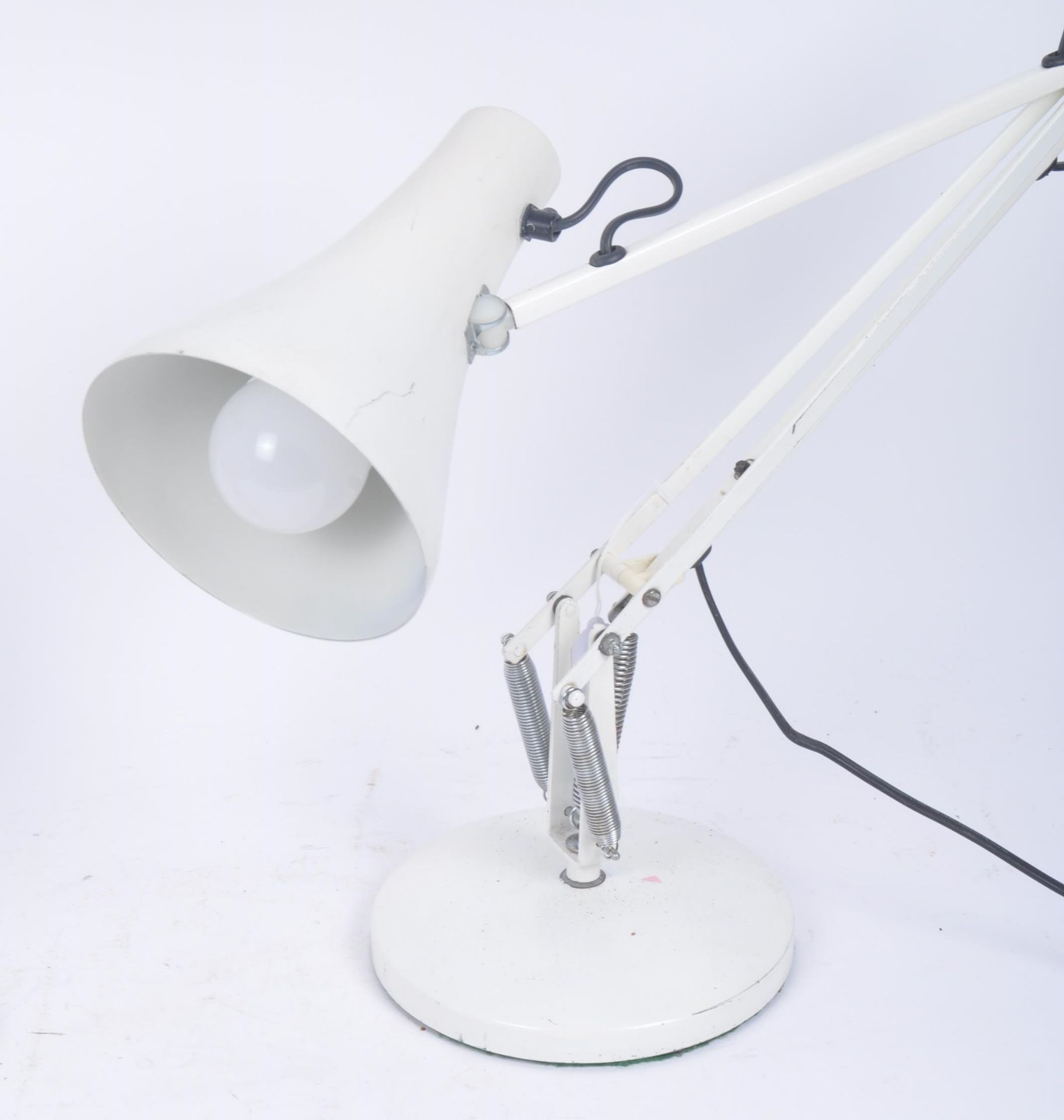 HERBERT TERRY - PAIR WHITE VINTAGE ANGLEPOISE LAMPS - Image 2 of 6