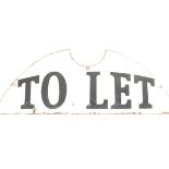 TO LET - VINTAGE DOUBLE SIDED ENAMEL PORCELAIN SIGN