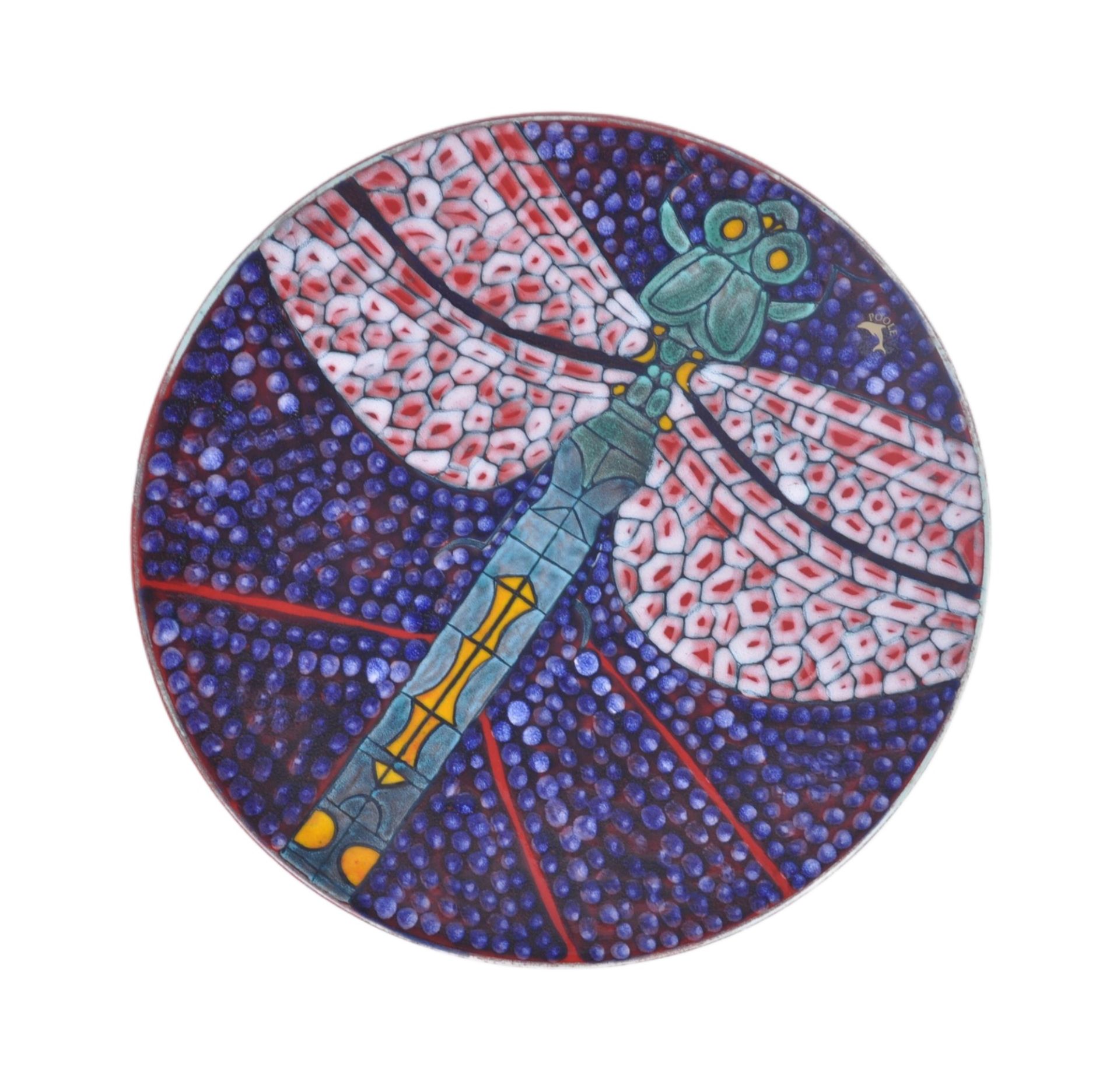 TONY MORRIS FOR POOLE POTTERY - LARGE DRAGONFLY CHARGER - Image 2 of 6