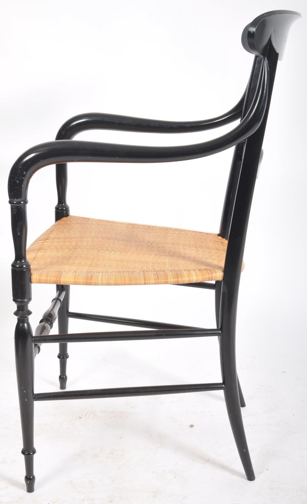 DESIGNER ELBOW CHAIR IN THE MANNER OF FRATELLI LEVAGGI - Image 7 of 9