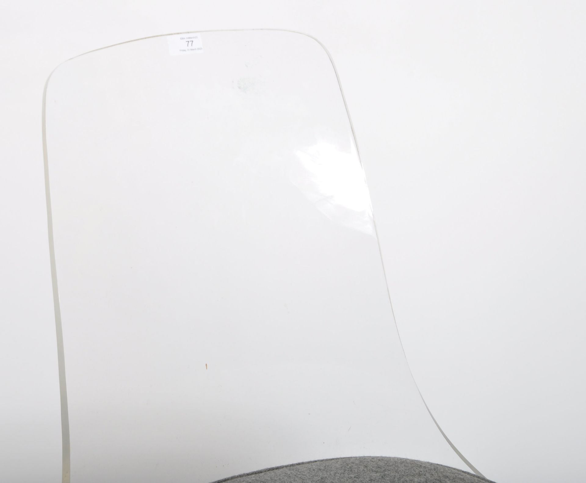 20TH CENTURY MODERNIST LUCITE BACKED OFFICE DESK CHAIR - Image 2 of 5