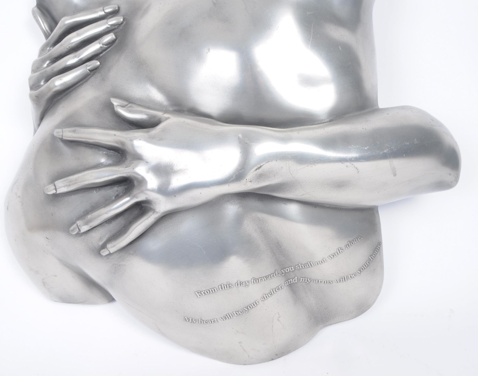 COMPULSION GALLERY - A PEWTER EMBRACED COUPLE - Image 4 of 9