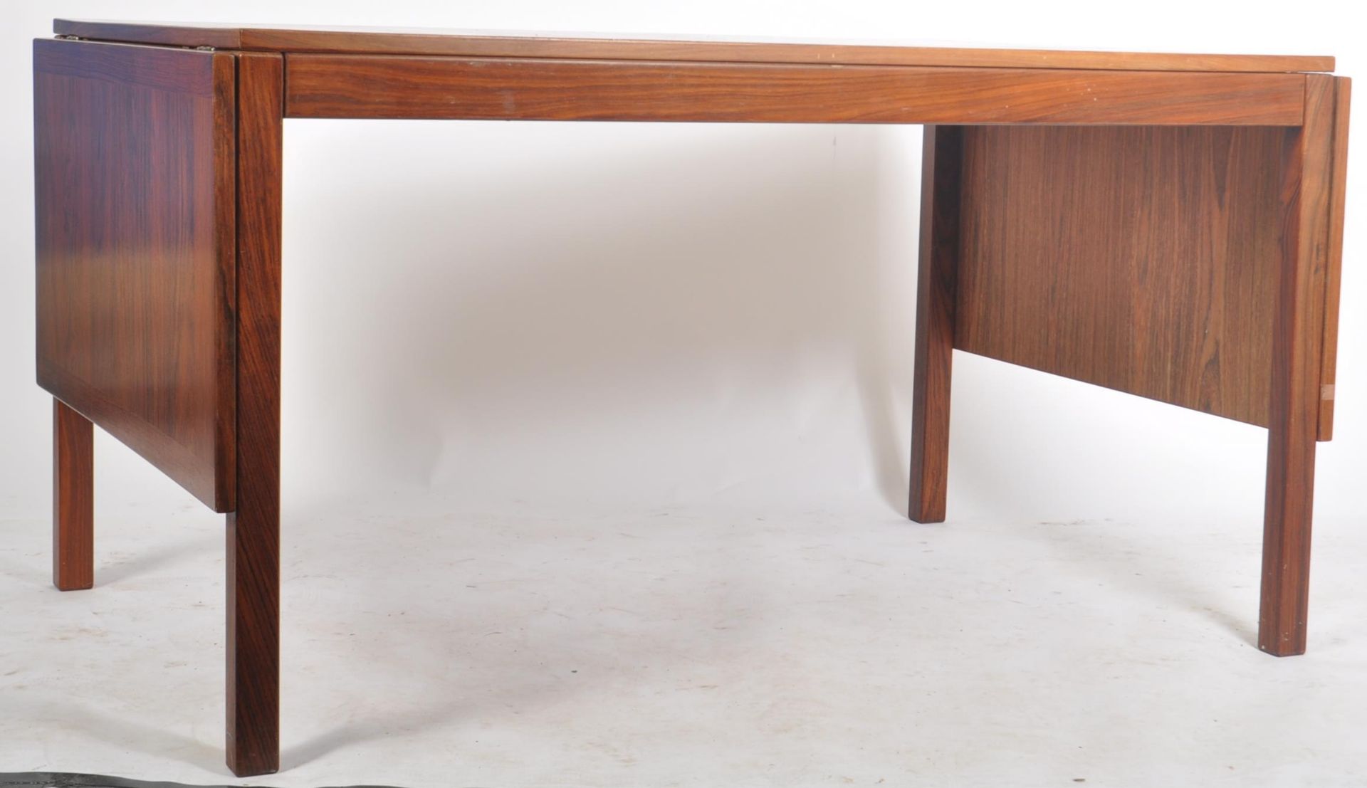 KAI WINDING - LARGE MID CENTURY DANISH TEAK EXTENDING DINING TABLE