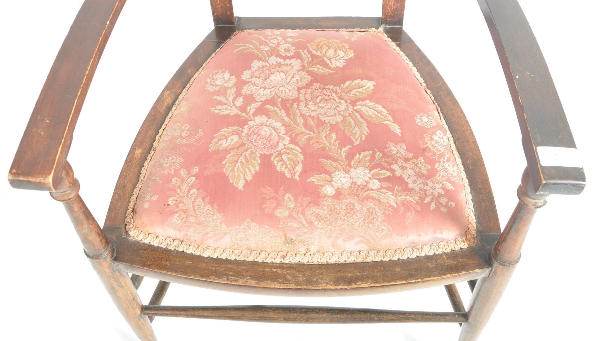 LATE 19TH CENTURY ART NOUVEAU LIBERTY'S MANNER CHAIR - Image 6 of 7