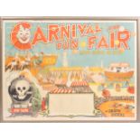 20TH CENTURY 1930s CARNIVAL AND FUN FAIR ADVERTISING POSTER
